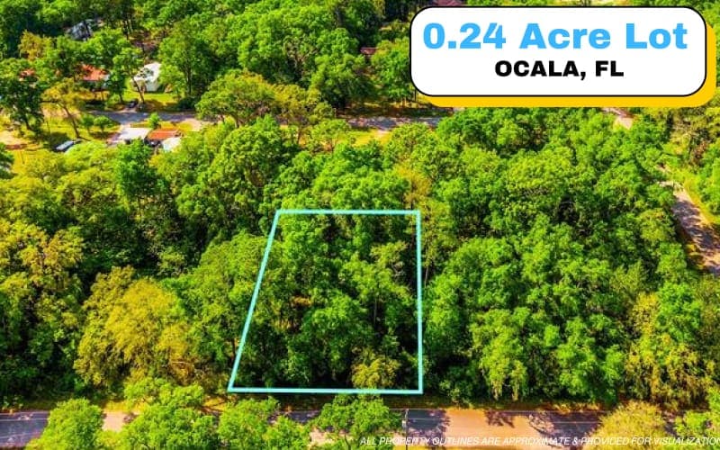 Lote Arbolado de 0.24 Acres en Ocala, FL — Zonificación R4, Carretera Pavimentada Cerca de SR-40
