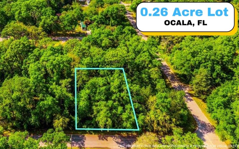 Lote Arbolado de 0.26 Acres en Ocala, FL — Zonificación R4, Carretera Pavimentada Cerca de SR-40
