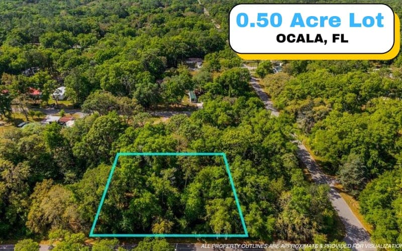 Lote Edificable de 0.50 Acres en Ocala, FL — Carretera Pavimentada, Cerca de Hwy 40