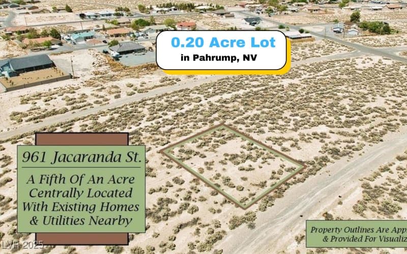 Lote de 0.20 Acres en Pahrump — Ubicación Central con Acceso a Alcantarillado Público