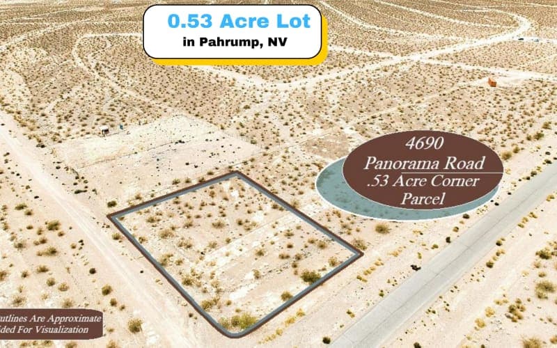 Lote en Esquina de 0.53 Acres en Pahrump, NV — Vía Pavimentada, Vista a la Montaña