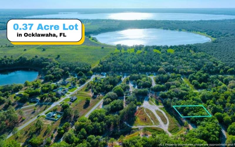 Lote en Esquina de 0.37 Acres en Ocklawaha, FL — Vía Pavimentada, Sin HOA, Cerca de Lake Weir