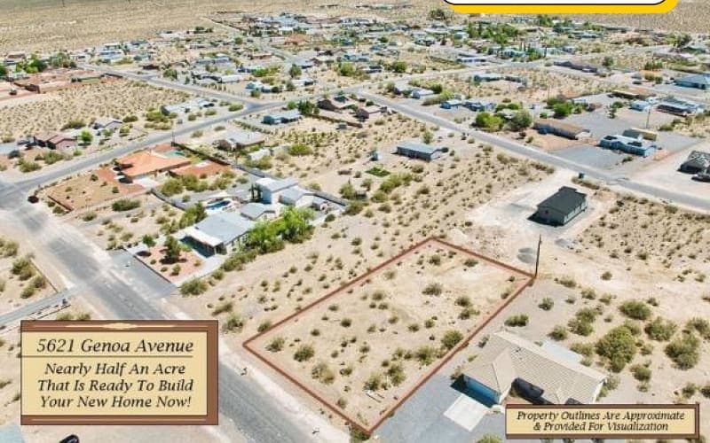Buildable 0.46-Acre Lot in Pahrump, NV — Power & Water at the Line, Mountain Views