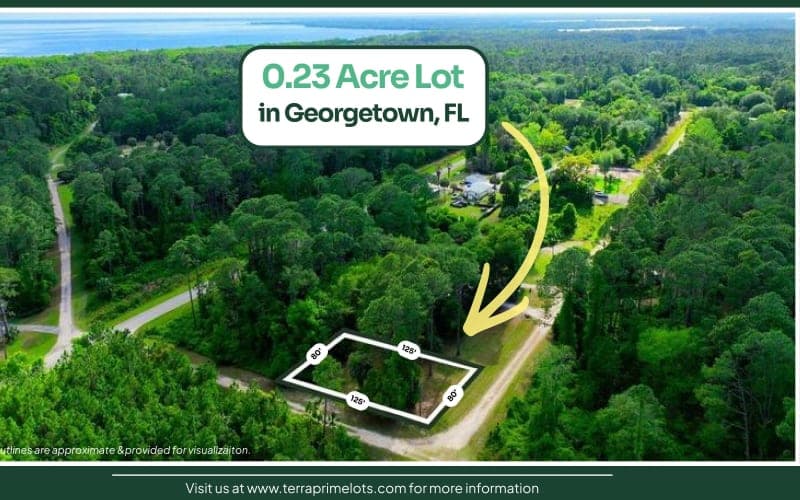 Lote en Esquina en Birch Blvd, Georgetown, FL — 0.23 Acres Cerca de Lake George