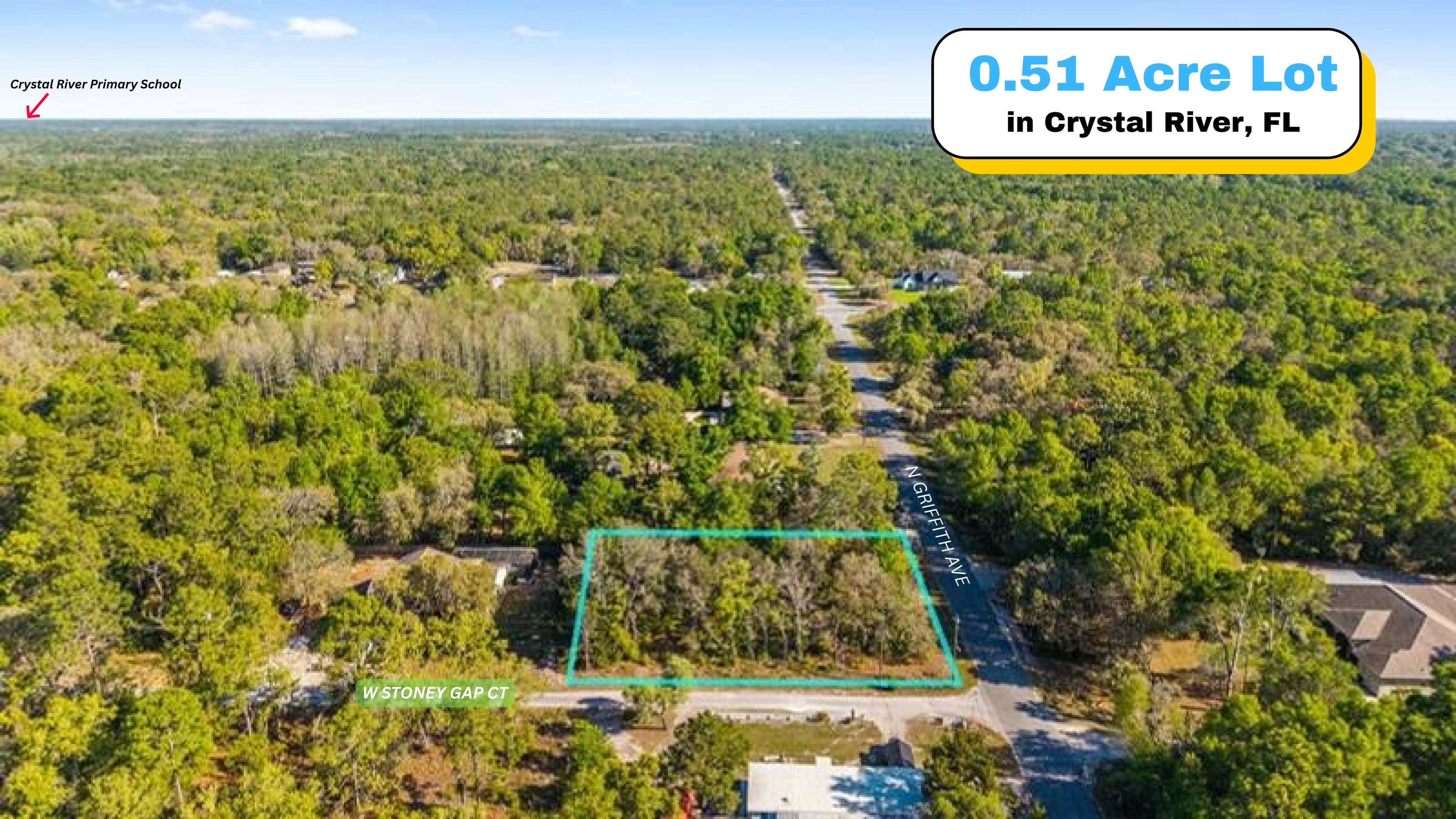 Corner 0.51-Acre Lot in Crystal River, FL — Paved Road, No HOA — 1 of 10