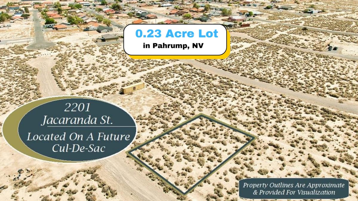 0.23-Acre Lot in Pahrump, NV — Future Cul-De-Sac with No HOA