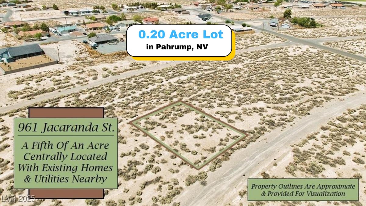 0.20-Acre Pahrump Lot — Centrally Located with Public Sewer Access