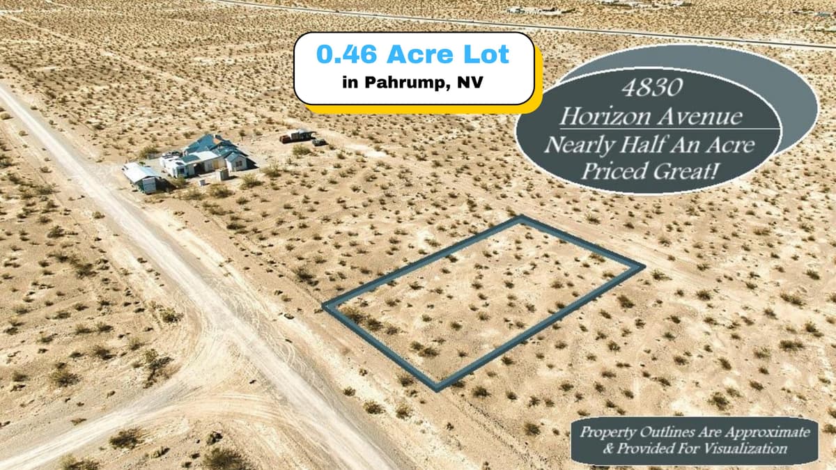 Lote de 0.46 Acres en Pahrump, NV — Vista a la Montaña con Espacio para Disfrutar