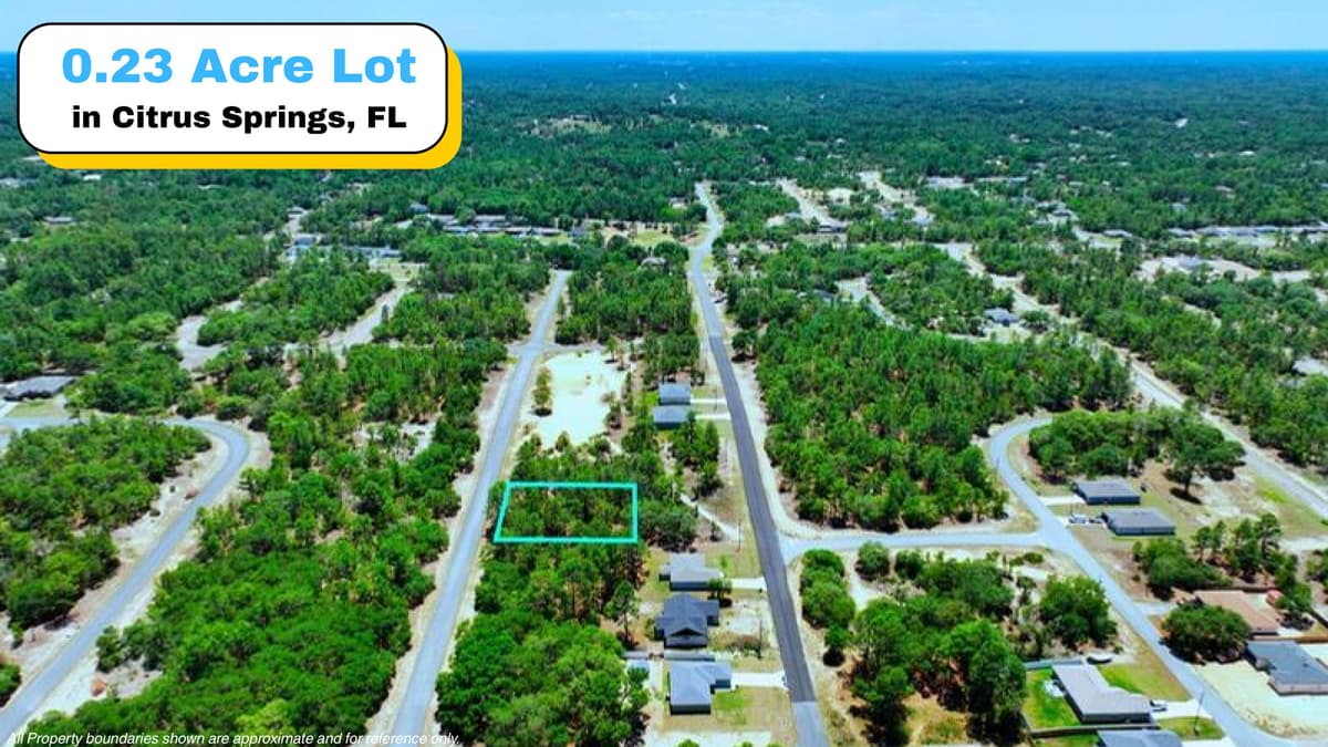 Lote de 0.23 Acres en Citrus Springs, FL — Sin HOA, Zona X de Inundación