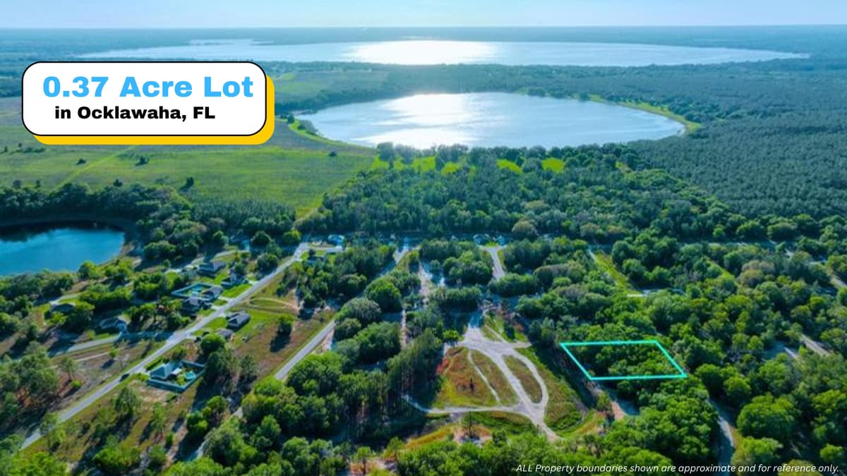 Lote en Esquina de 0.37 Acres en Ocklawaha, FL — Vía Pavimentada, Sin HOA, Cerca de Lake Weir