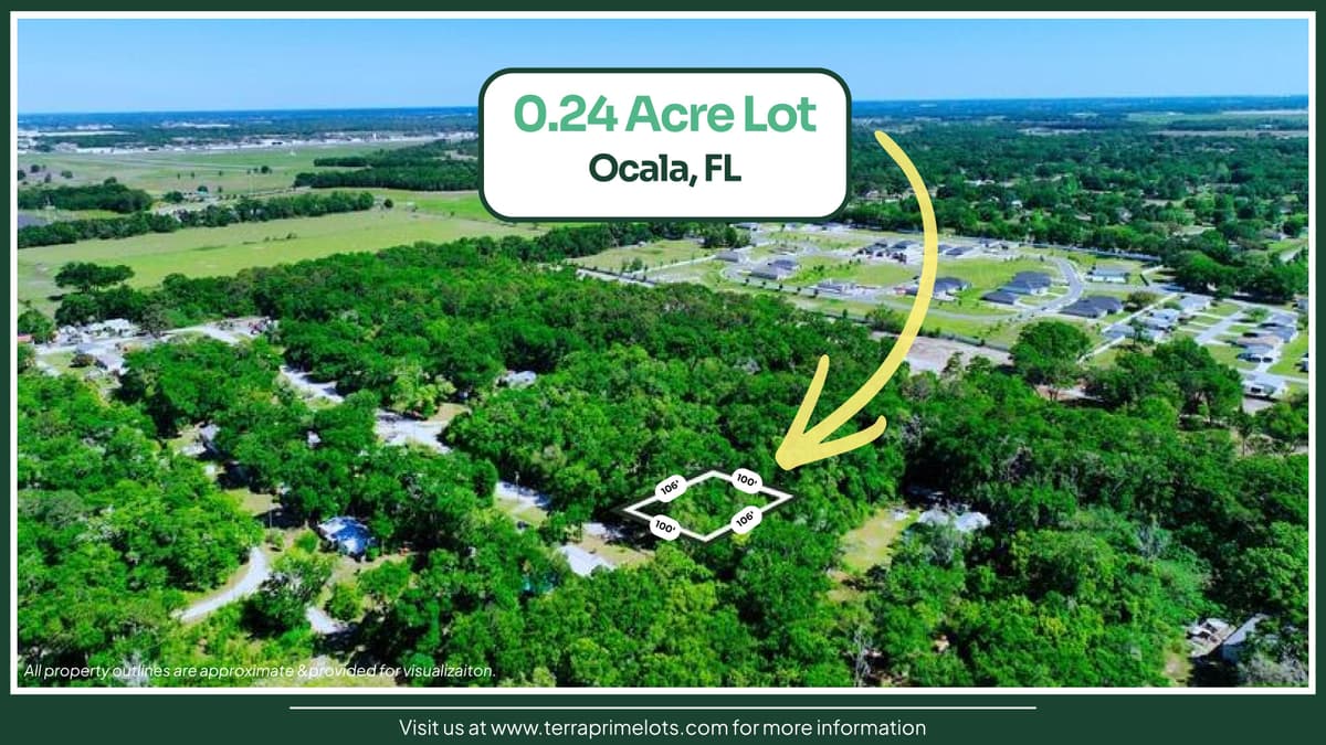 Lote R1 de 0.24 Acres en Suroeste de Ocala, FL — Cerca de FL-40 y World Equestrian Center