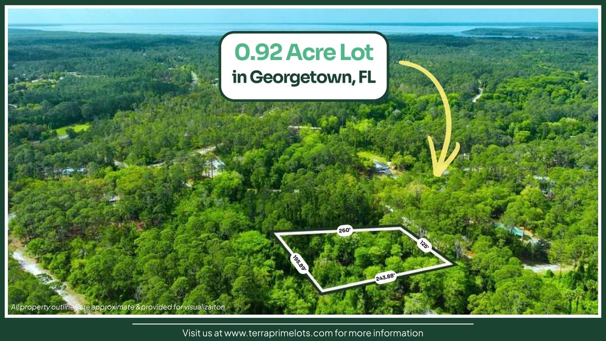 Terreno Boscoso de 0.92 Acres en Georgetown, FL — Sin HOA, Cerca del Rio St. Johns